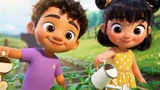 Thumbnail: 🌱 Growing a Vegetable Garden with Emma & Max | Colors, Numbers & Veggies