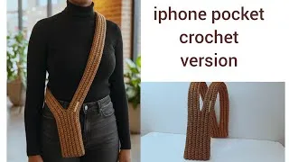 Thumbnail: How to crochet phone pocket tutorial | crochet phone bag