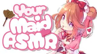Thumbnail: Clumsy Maid Does her Best to Cure Your Stress!🧹💤 [Hair Brushing, Massages] #vtuber #voiceacting