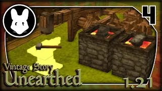 Thumbnail: To Flux an Iron Anvil! Vintage Story: UNEARTHED! 1.21 - Ep 4