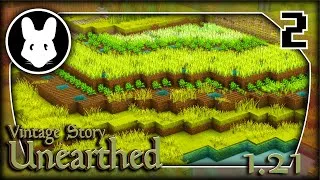 Thumbnail: Farming & Fast Smithing! Vintage Story: UNEARTHED! 1.21 - Ep 2