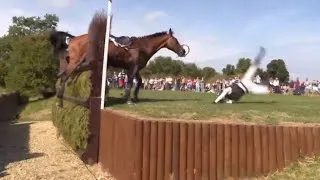 Thumbnail: Horrible Cross Country fail - Harry Mutch and Hd bronze at Burghley horse trails 2022 #horsefail