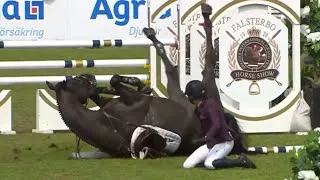 Thumbnail: Horrible horse fail- FULL VIDEO 4K #equestrian #horseriding #horsefail #showjumping #4khorsefail