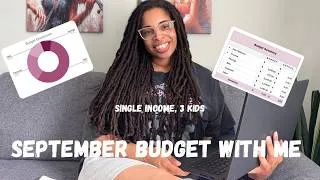 Thumbnail: September Budget With Me: Single income w/ 3 kids