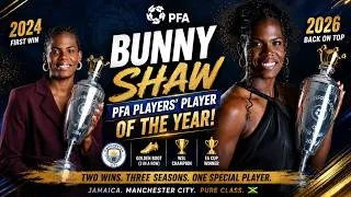 Thumbnail: Bunny Shaw Crowned PFA Player of the Year Again as Jamaican Star Builds Historic Legacy.