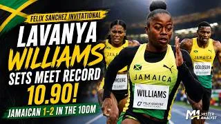Thumbnail: Lavanya Williams Blazes to 10.90 PB as Jamaica Dominates Felix Sanchez Invitational