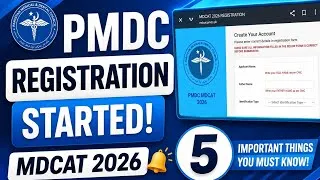 Thumbnail: MDCAT 2026 Registration Started Today | 5 Important Things to Know