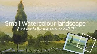 Thumbnail: Small Watercolor landscape//Real-time Watercolor demonstration//Tutorial 
