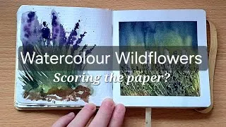 Thumbnail: Watercolor Wildflowers//Scoring the paper?!//Real-time Painting process! 