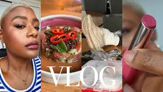 Thumbnail: I SPRAINED MY ANKLE 🤕 + HE WOULDN'T PAY FOR DINNER?! 😒 + FENTY GRWM+ WHITE PARTY || VLOG