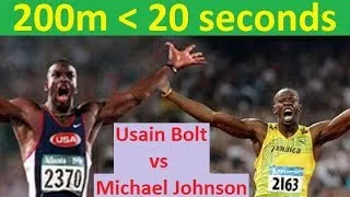 Thumbnail: Usain Bolt vs Michael Johnson on 200m