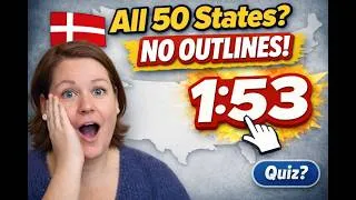 Thumbnail: I Placed All 50 U.S. States in 1:53 (No Outlines, One Mistake = Restart)