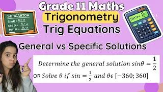 Thumbnail: General vs Specific solutions: Grade 11 Maths Trig Equations