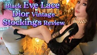 Thumbnail: Styling 🇫🇷 Dior Vintage RHT Stockings Review,Black French Heels & Evening Lace Dress Studio LookBook