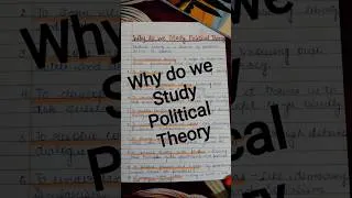 Thumbnail: why do we study political theory??? #politicalscience #political #theory #indianconstituion #indian