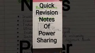 Thumbnail: Power sharing notes#politics #political #politicalscience#educationalvideo