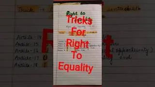 Thumbnail: Trick for Right to equality #constitution #country #indianconstitution #indian#right