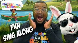 Thumbnail: Row Row Row Your Boat + Bunny Hunt + Vowel Song | Kids Songs for Preschool with Mister Boom Boom