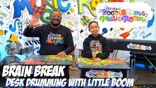 Thumbnail: Hip Hop Desk Drumming Brain Break for Kids with Mister Boom Boom and Little Boom Boom