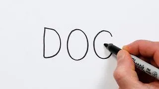 Thumbnail: How to Draw a Dog from the Word 🐶 Super Easy Step-by-Step Tutorial!