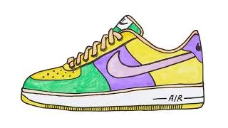 Thumbnail: How To Draw Nike Air Force 1 Shoes  | Step-by-Step Tutorial!