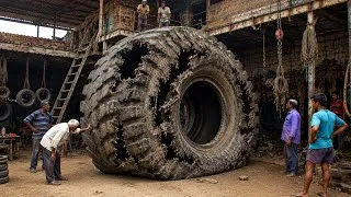 Thumbnail: Expert Craftsman Repairing Big Caterpillar Loader Tire | Amazing Process |