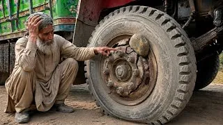 Thumbnail: Truck Rim Suddenly Cracked on the Road | Stone Jammed Inside & Repaired