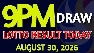Thumbnail: Lotto Result Today 9pm draw August 30, 2026 Sunday PCSO
