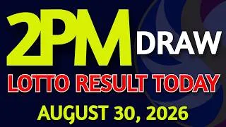 Thumbnail: 2pm Lotto Result Today August 30, 2026 Swertres Ez2 PCSO