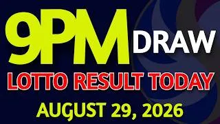 Thumbnail: Lotto Result Today 9pm draw August 29, 2026 Saturday PCSO