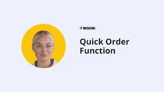 Thumbnail: Quick order function - MISUMI Europe
