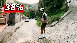 Thumbnail: Cycling up Barcelona’s Steepest Street