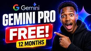 Thumbnail: How to Get Gemini Pro FREE for 1 Year! 🤯