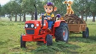 Thumbnail: Monkey Mit Drives a Tractor to Harvest Carrots & Rescues a Baby Lamb!  A Farm Adventure!🚜🥕