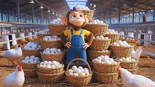 Thumbnail: Monkey Mit’s Busy Day Collecting Eggs & Feeding Cows! 🥚🐄
