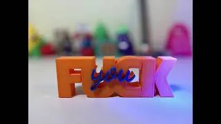 Thumbnail: F-Word Sign — Customizable 3D Printed Desk Decor #Shorts