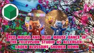 Thumbnail: Red Mouse and Blue Mouse Dance in the Television Studio as Allergen-Laden Blossoms Shower Down 