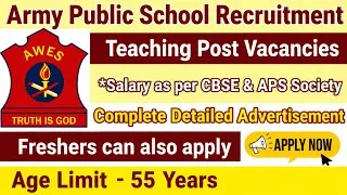 Thumbnail: Army Public School Vacancy 2026 PGT TGT PRT Jobs #armypublicschoolvacancy #pgtjob #tgtjobs #prtjobs