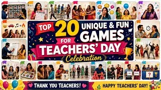 Thumbnail: Top 20 Unique & Fun Games for Teachers Day Celebration | Teachers Day Activity 2026 #teachersdaygame