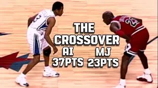 Thumbnail: Michael Jordan vs Allen Iverson FULL Highlights (1997) – The Infamous Crossover…😤🐐🔥