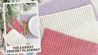 Thumbnail: Easy Crochet Placemat Tutorial | Honey Weave Placemat