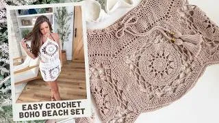 Thumbnail: Easy Crochet Boho Resort Set | Crochet Skirt & Halter Top Tutorial