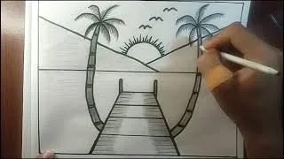 Thumbnail: How to draw simple beautiful scenery 