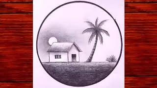 Thumbnail: How to draw beautiful scenery in circle // scenery drawing 