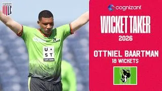 Thumbnail: Ottniel Baartman BRILLIANCE with the ball! 😱 | Cognizant Major League Cricket 2026