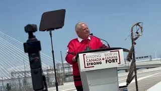 Thumbnail: Canadians hold opening ceremony for Gordie Howe International Bridge