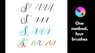 Thumbnail: Custom calligraphy brushes on Krita