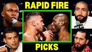 Thumbnail: UFC Fighters "Predict" Dricus Du Plessis vs Kamaru Usman | UFC Oklahoma City