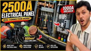 Thumbnail: 2500A Electrical Panel Connection! 😱 Watch 800mm² Cable Termination & 1000A Breaker Installation