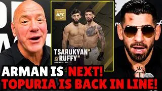 Thumbnail: Dana White PROMISES Arman Tsarukyan NEXT Title Shot, SHUTS DOWN Ilia Topuria REMATCH! Arman vs Ruffy